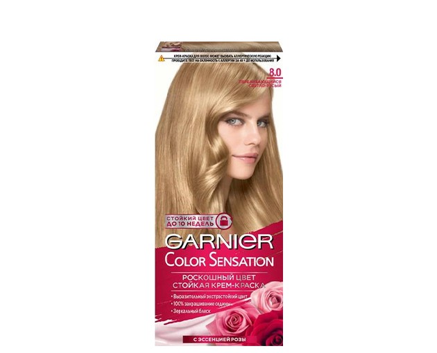 Garnier Sensation hair dye N8.0